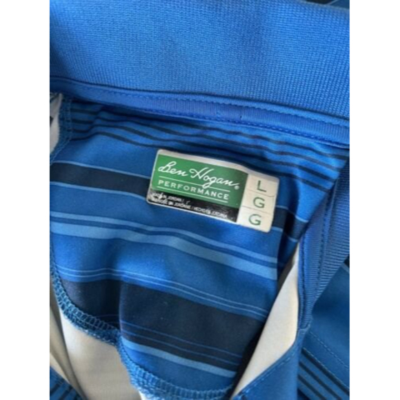 Ben Hogan Performance Polo - Golf Shirt Size Large Men's Short Sleeve Blue - Picture 8 of 10